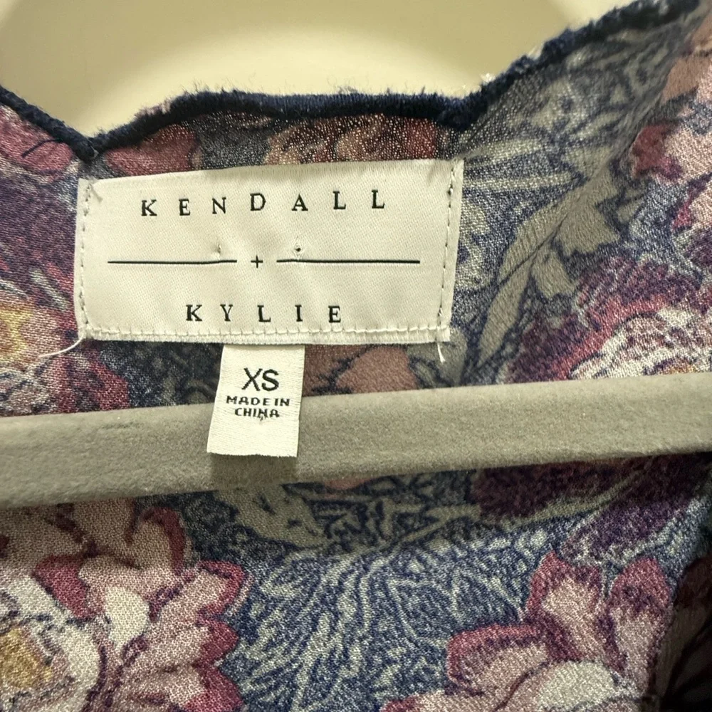 Kendall + Kylie Floral Tie Front Romper. Size XS.